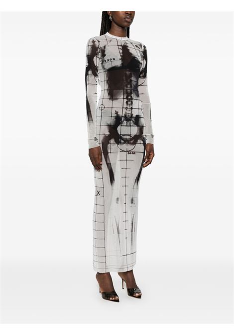 squeletor long dress woman white JEAN PAUL GAULTIER | 25/33-F-RO309-T5800100